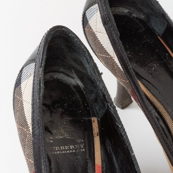 Burberry House Check Canvas Heels - Picture 8 of 10